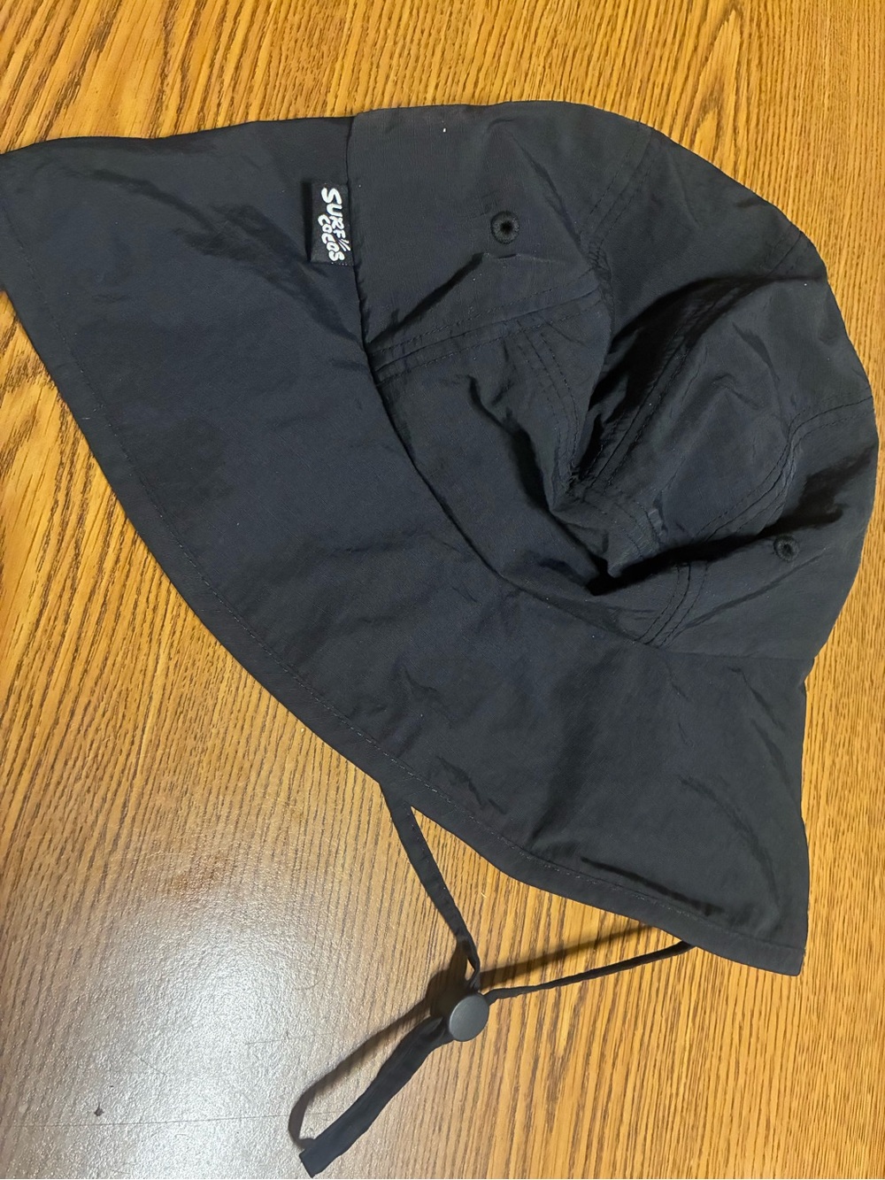 Bucket Hat with Chin Strap - Black